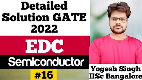 Detailed Solution For Hole Concentration In Semiconductor|EDC |YogeshSinghIISc