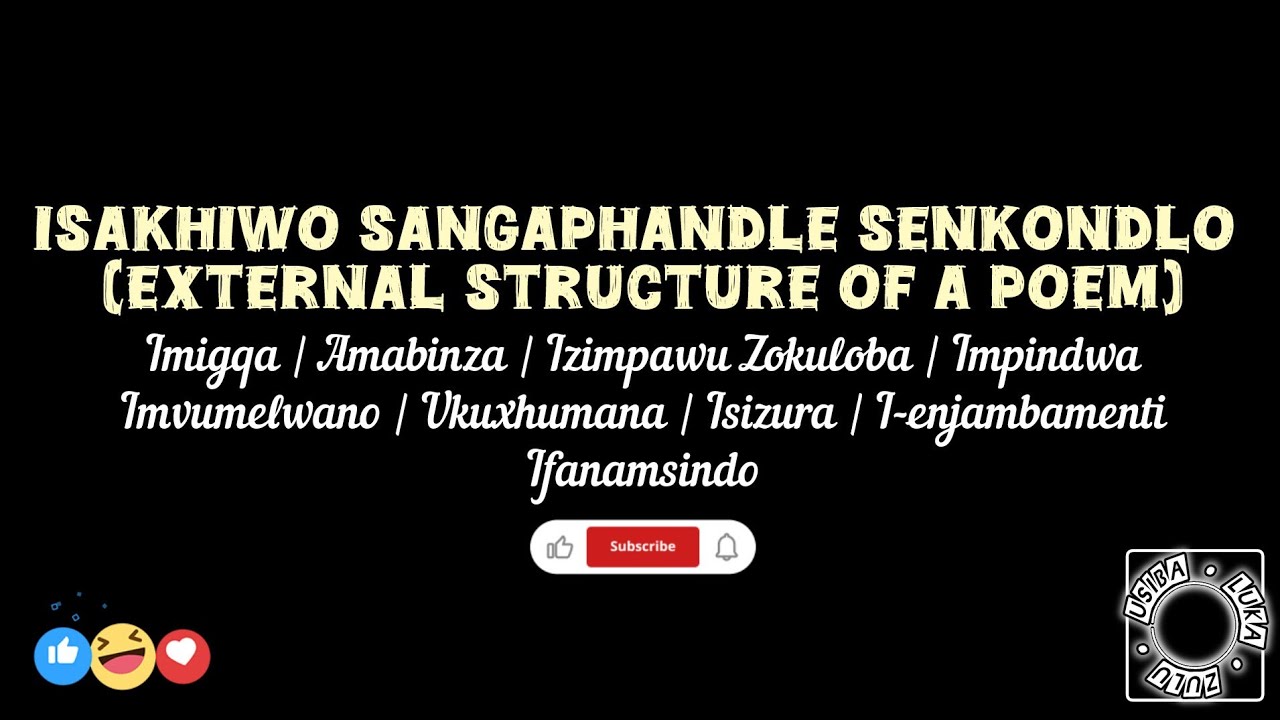 Isakhiwo Sangaphandle Senkondlo: Imigqa | Amabinza/Izitanza💡📚✍️🏾
