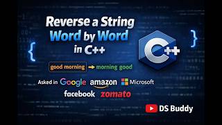 Reverse a string word by word using C++ | Two pointer approach | Frequently asked Interview question