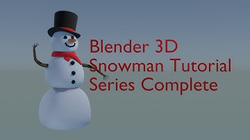 Blender 3D Tutorial Snowman Eyes, Mouth and Scarf Part 6 of 6