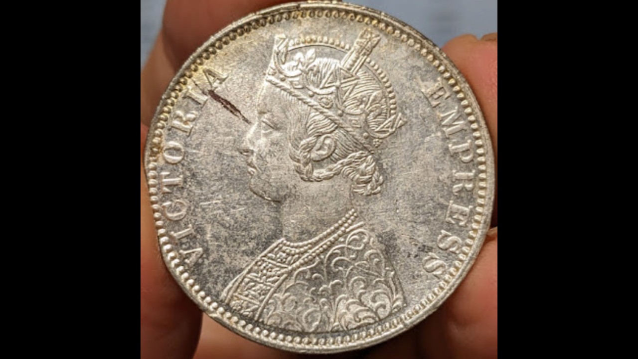 1901B India British Rupee Victoria A/I イギリス領インド ルピー銀貨