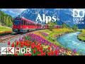 Fall Asleep Fast . Majestic Alps Mountains &amp; Relaxing Music (4K Ultra HD)
