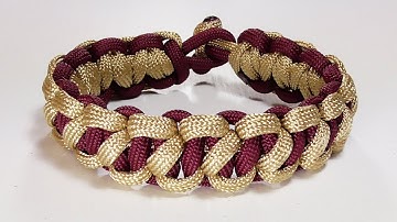 Paracord Bracelet: Spaced Bootlace Solomon Bar Bracelet Pattern