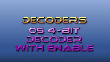 Computing Fundamentals Tutor Decoders 05: 4-Bit Decoder with Enable