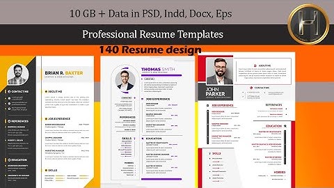 140 professional CV/Resume Design | Adobe Photoshop tutorial |