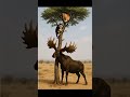 Angry Horned Deer : Persistent Hachi & Nana 怒れる鹿:シツコイハチとナナ #cat #amazinganimals #funny