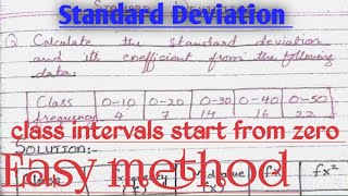 Statistics - Standard Deviation || It's coefficient || Important for Exams