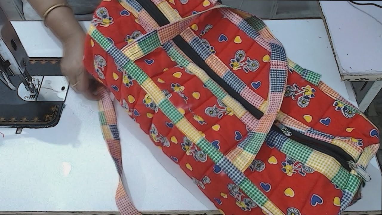 MAKE DUFFEL BAG / TRAVELLING  BAG /  HANDMADE AT HOME / STEP BY STEP TUTORIAL