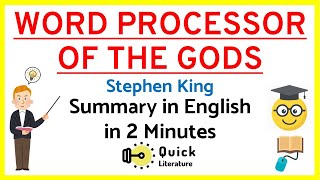 Word Processor of the Gods Summary in English | Stephen King Short Story Summary