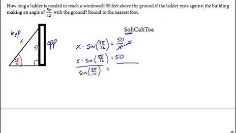 Right Triangle Application: Ladder Problem