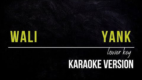 WALI - YANK (KARAOKE VERSION) LOWER KEY