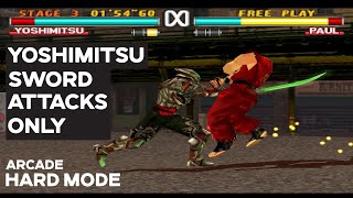 Tekken 3 Yoshimitsu-Only Sword Attacks-Aracde (Hard)