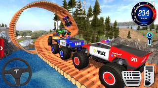 Mega Ramp Monster Truck Stunt Racing Impossible 3D - Extreme Police Car Race - Offroad GamePlay #1 screenshot 2