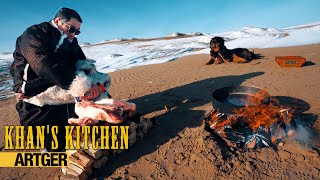 Leg of Lamb for the KING! Roast in the Snowy Sand! | Khan's Kitchen