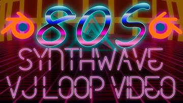 Blender 2.8 (EEVEE) - Creating VJ LOOP - 80s Synthwave Triangle Highway #TimeLapse #3D