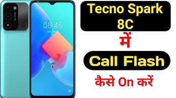 How to on call flashlight feature on Tecno Spark 8C || Tecno Spark 8C me call flash kaise on kare ||