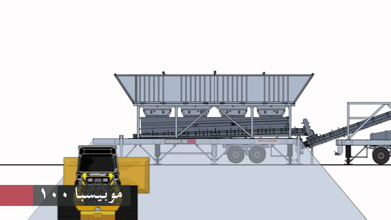 تصميم تركيب محطة الأسمنت موبيسبا 100 المتنقلة