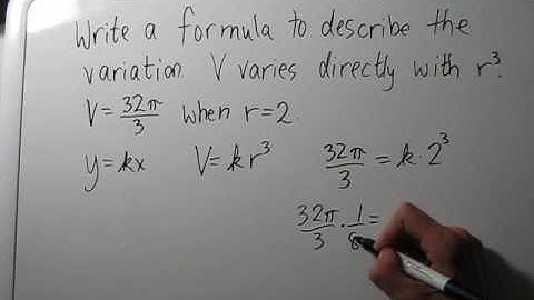 Find a Formula Describing Direct Variation
