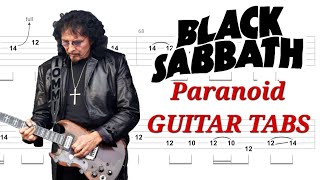 Black Sabbath - Paranoid | Rhythm & Lead GUITAR TABS | Cover | Tutorial | Lesson