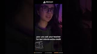 Asking my teacher for last minute extra credit
