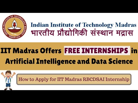 IIT Madras Offers FREE INTERNSHIP in Artificial Intelligence and Data Science | How To Apply Free