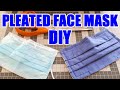 DIY How to Sew a Pleated Face Mask with Nose Wire and Filter Pocket