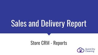 Sales and Delivery Report in QDC