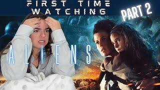 A still stressed out Girlfriend watches ALIENS for the first time! - Reaction (2/2)