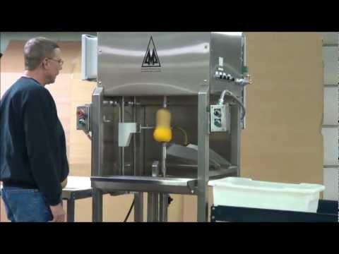 Peeling Butternut Squash using Pre-Pack Machinery's commercial fruit ...