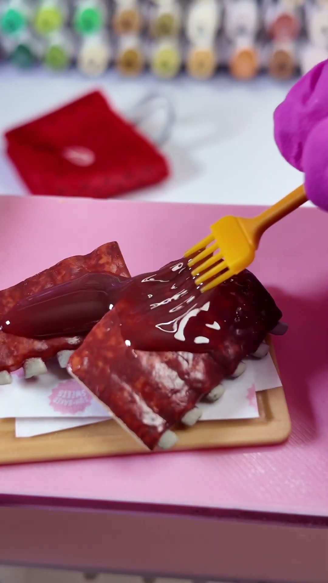 Let's Make Miniverse BBQ RIBS #shortsfeed #shorts #asmr