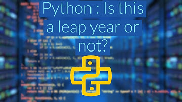 python : program to determine a leap year
