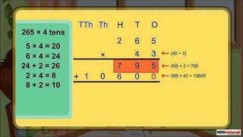 Multiplying 3-digit Number by 2-digit Number | Math | Class 4