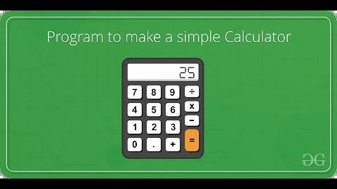 CALCULATOR IN C PROGRAMMING