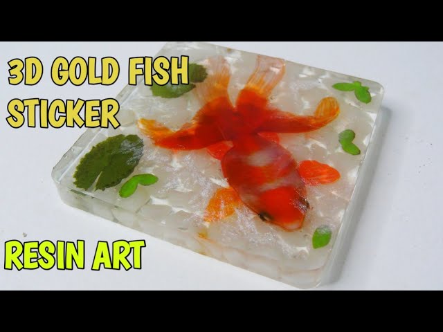 Diy 3d Goldfish Painting With Resin Stickers Koi Pond - Temu