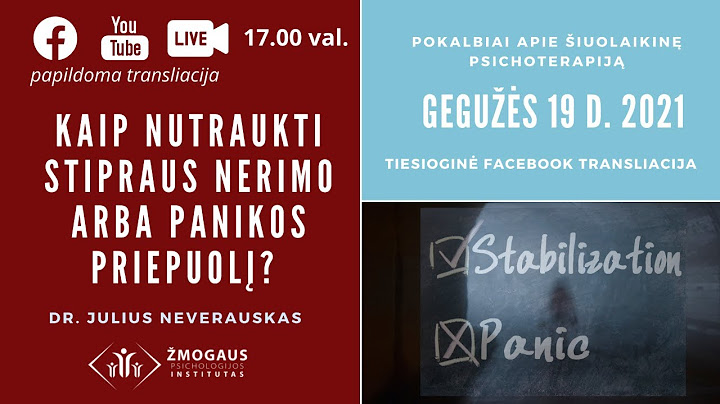 Kaip nutraukti stipraus nerimo arba panikos priepuolį? Papildoma transliacija