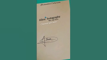 ALINA NAME SIGNATURE#ModernCalligraphy#creativeart#signos#ytshorts