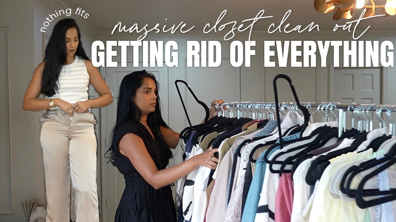GETTING RID OF EVERYTHING | Massive Closet Clean Out & Declutter 