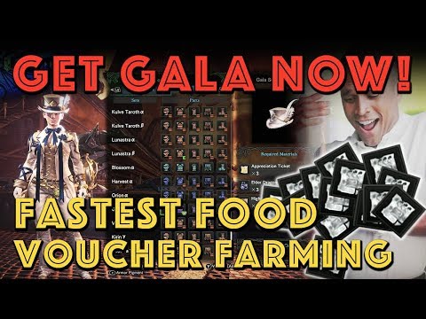 GET GALA NOW! How to Farm 100 MHW Food Vouchers an hour