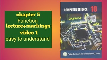  ‎Class 10 Computer Science New Book | Chapter 5 Lecture 1 | Functions & Types