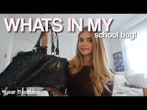 WHATS IN MY SCHOOL BAG!! *year 11 uk edition 🌟🍵💞