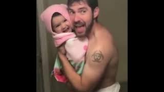 girls like you Dad and daughter || bathroom singers duo || ft. Maroon 5 || whatsapp status