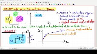 MOSFET acts as a Current source : Basic Concept