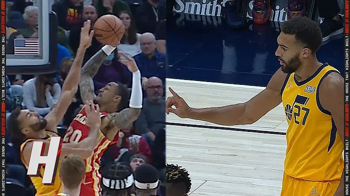 Rudy Gobert Does The Mutombo Finger Wag after Bloc...