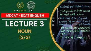 English MDCAT / ECAT | Lecture 03 | Noun (2/2) | PCTB Insaf Academy