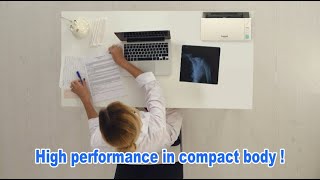 Panasonic Document Scanner KV-S1037: "Space-Saving Installation"