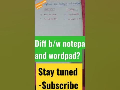 what is diff b/w #Notepad and #Wordpad? - YouTube