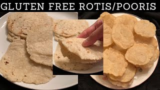 Gluten free flatbread || Gluten free Rotis (Chapatis)/Pooris