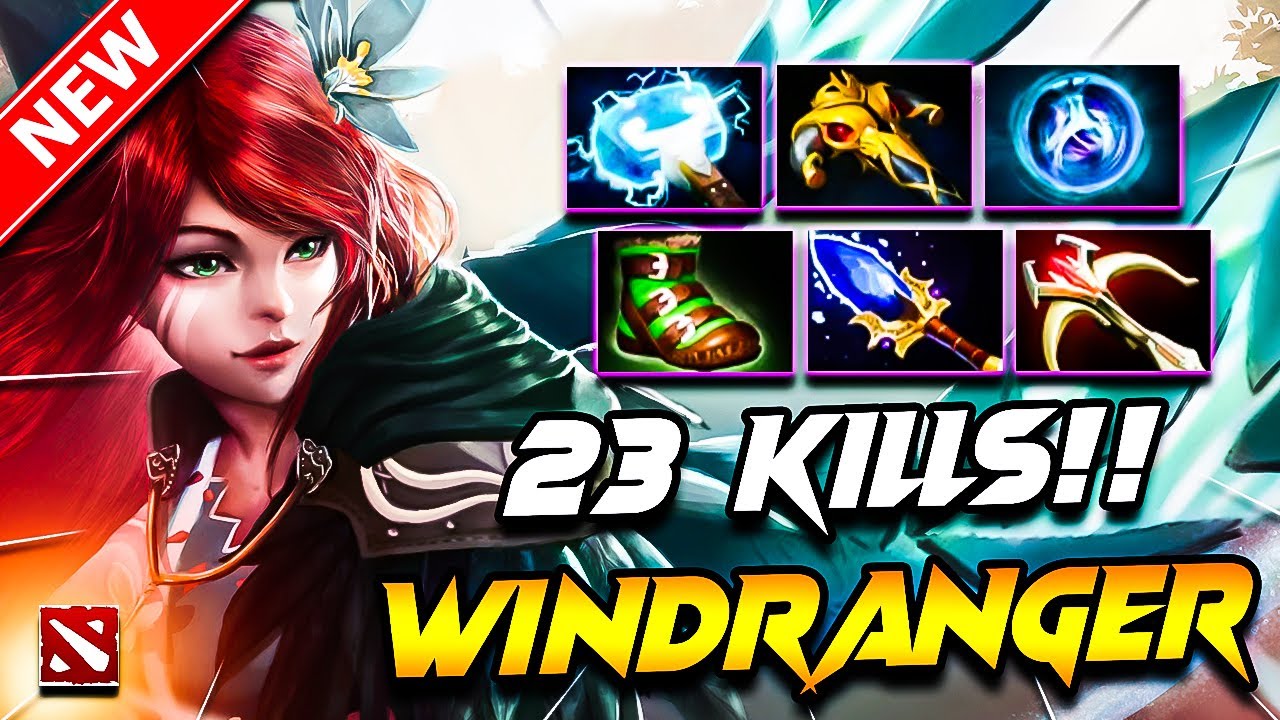 23Kills WINDRANGER Dota 2 Gameplay | DOTA 2 Windranger Carry Build Pro ...