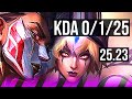 RENATA GLASC & Ashe vs LEBLANC & Zeri (SUP) | 0/1/25 | EUW Challenger | 25.23