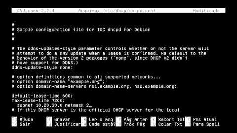 Video aula de configuração do Servidor DHCP